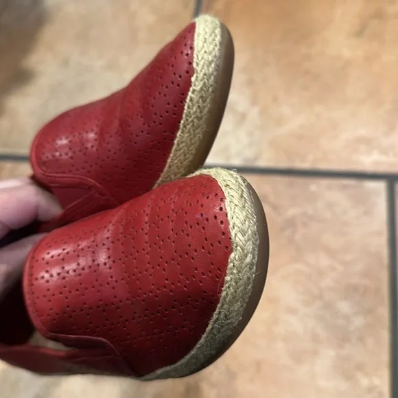 Clarks Red Espadrille Slip-Ons - Picture 7 of 8